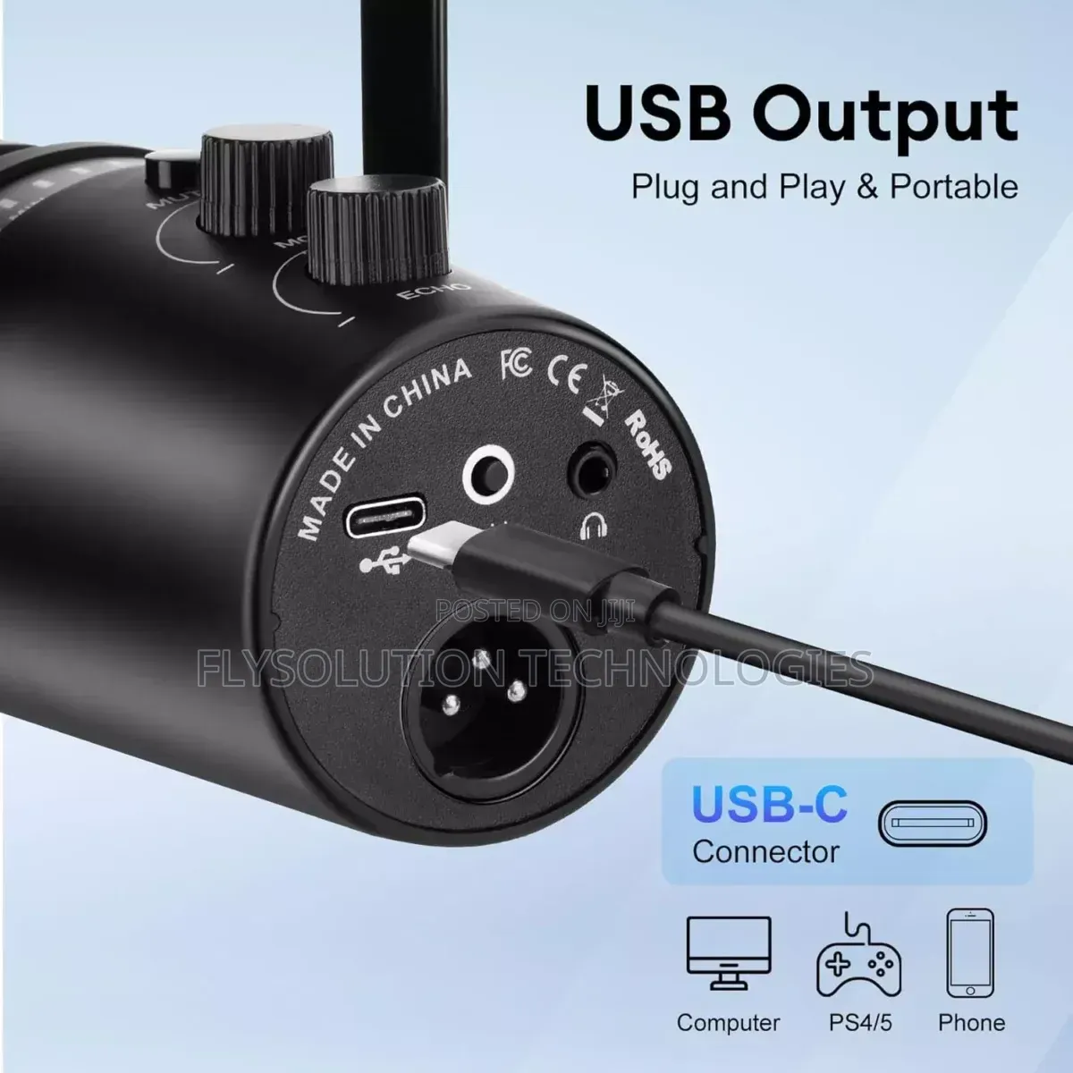 Dynamic Podcast Microphone XLR/Usb Echo Adjustable Noise Cancellation