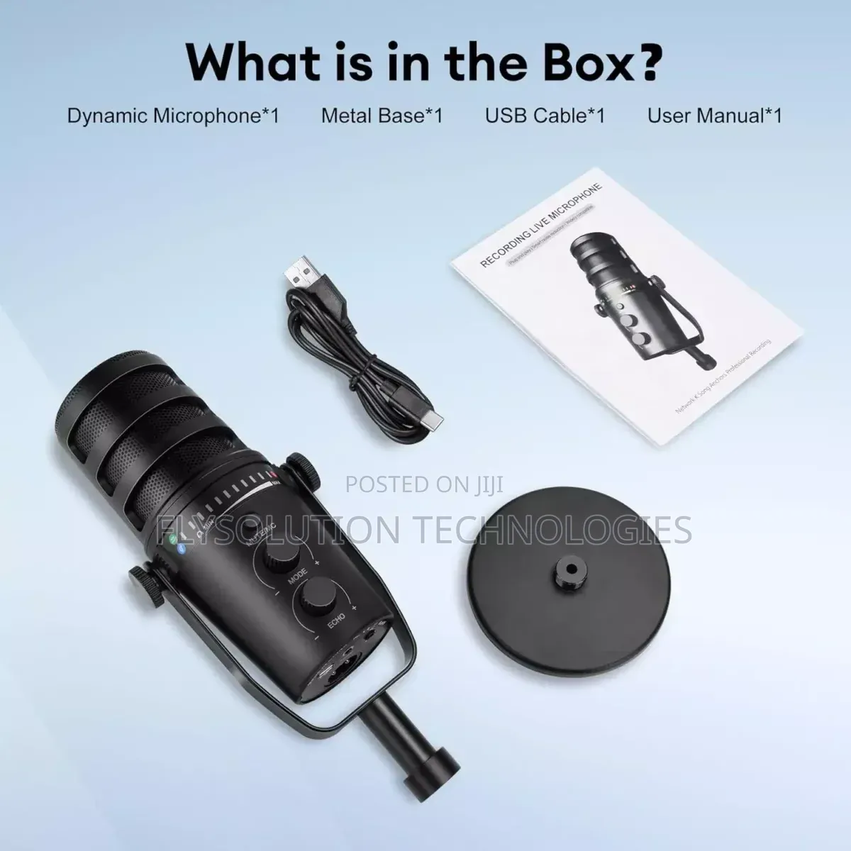 Dynamic Podcast Microphone XLR/Usb Echo Adjustable Noise Cancellation