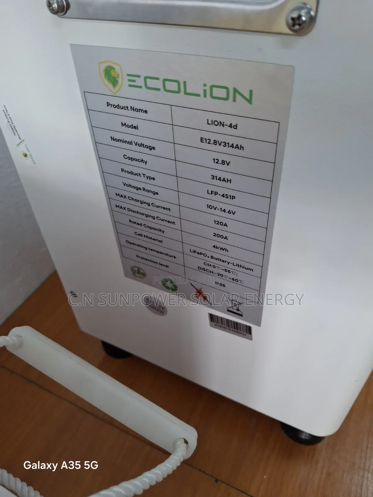 4kwh/12.8v Ecolion Lithium-Ion Phosphate Energy Storage Battery
