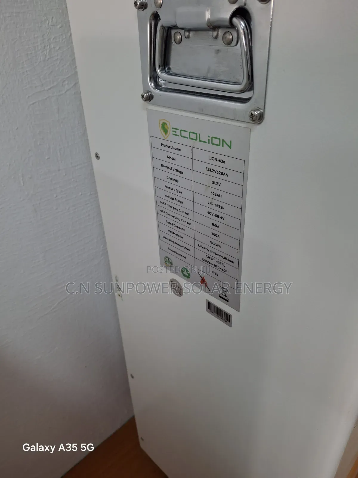32kwh/51.2v Ecolion Lithium-Iron Phosphate Energy Storage Battery