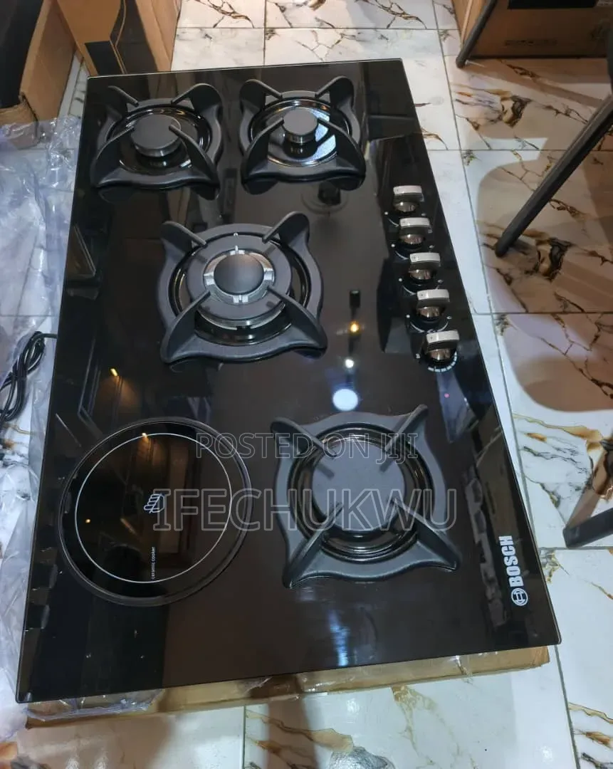 Original Bosch 90cm Built-in 8mm Glass Top 4+1 Gas Electric Cooker