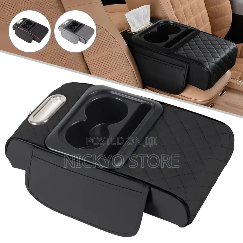 Luxury Car Armrest Organizer With Cup Holder Storage Compartment