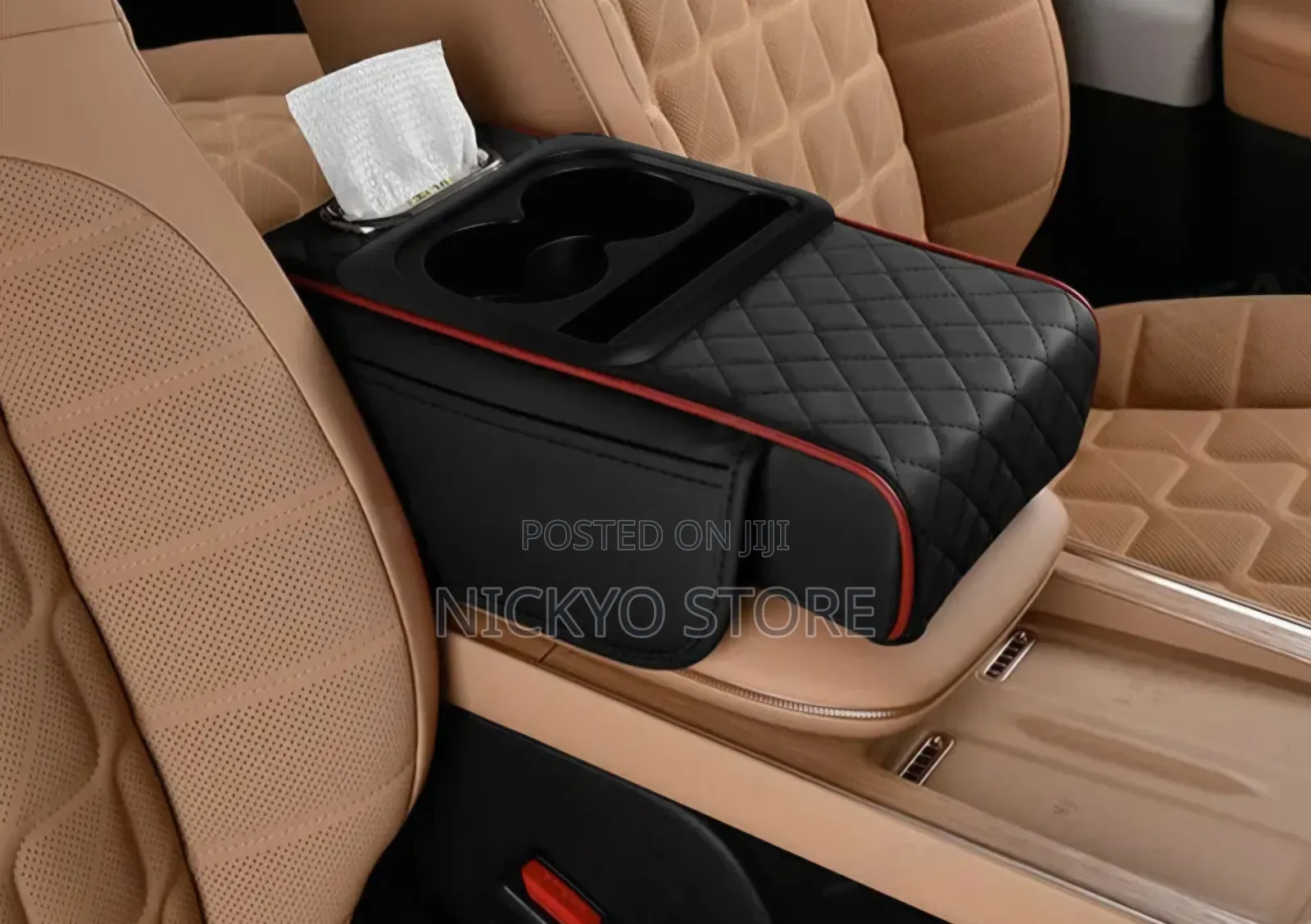 Luxury Car Armrest Organizer With Cup Holder Storage Compartment