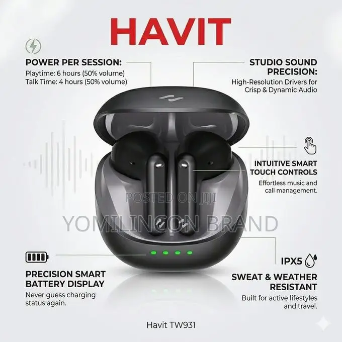 Havit Tw931 Bluetooth Earbuds