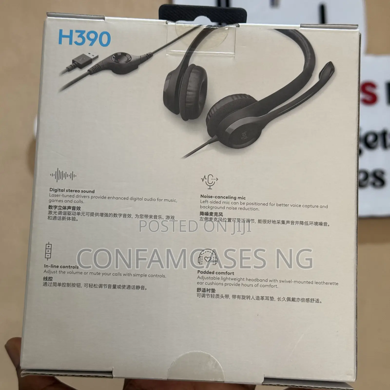 Logitech H390 Usb Headset Headphone With Noise Cancellation