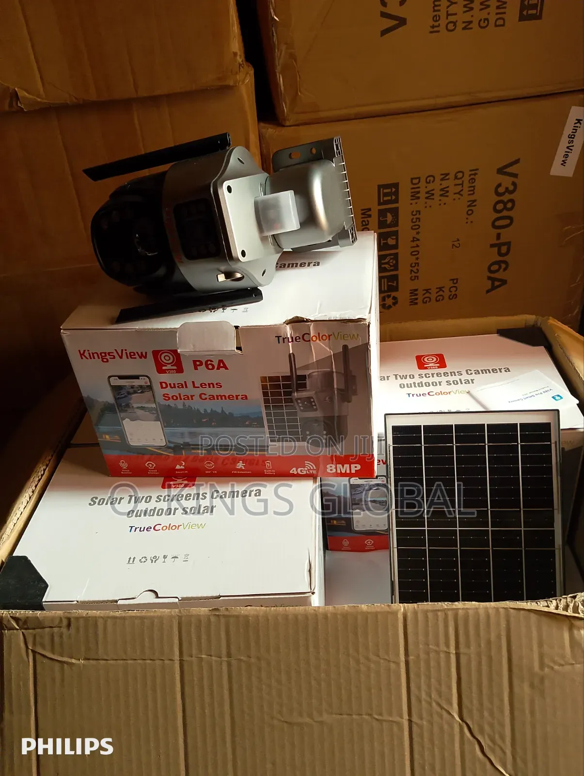 V380 Pro Dual Lens 12mp, 4g, Solar Powered CCTV Camera
