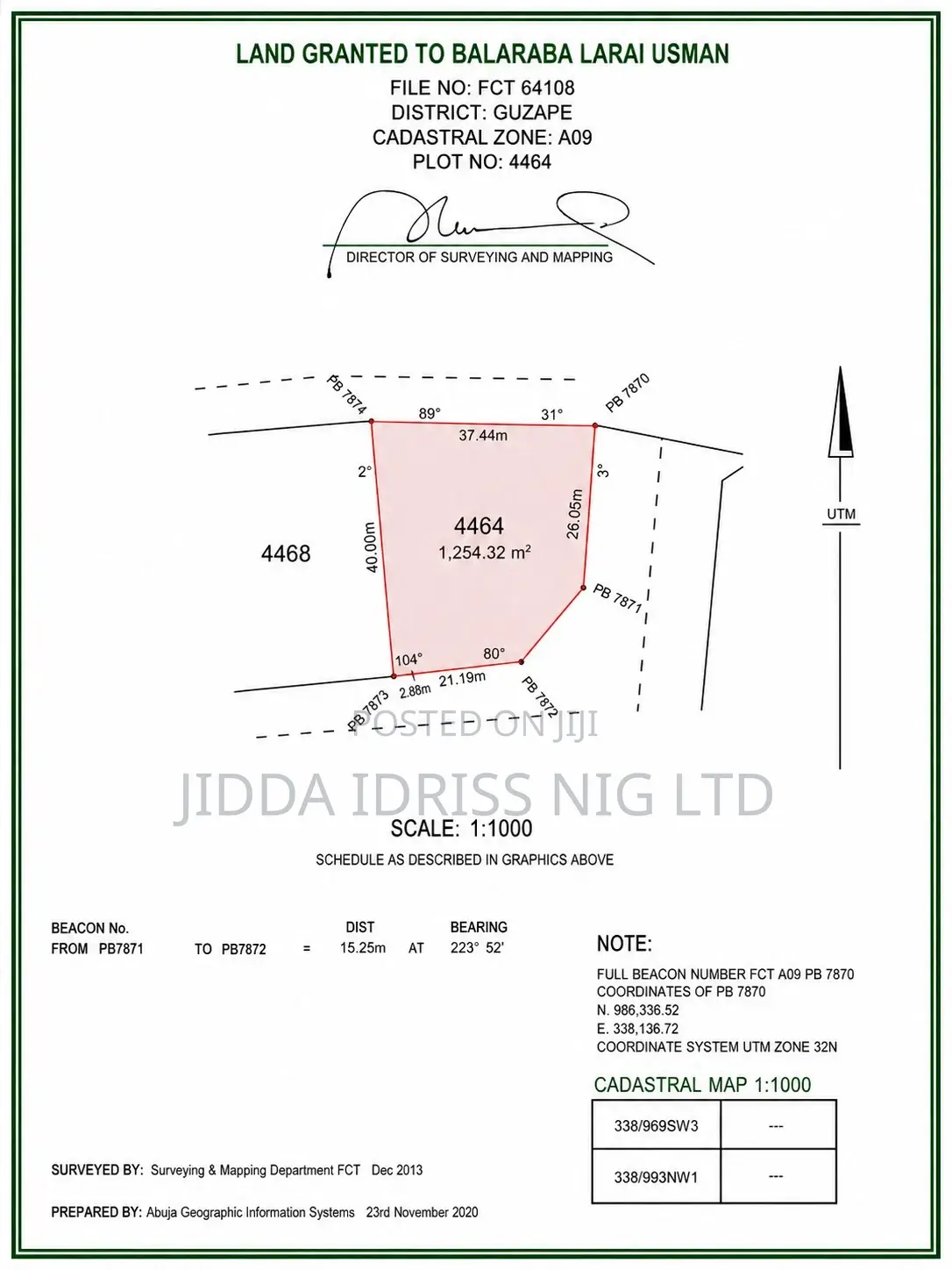 Prime Guzape Main Plot With C of O – 1,264sqm