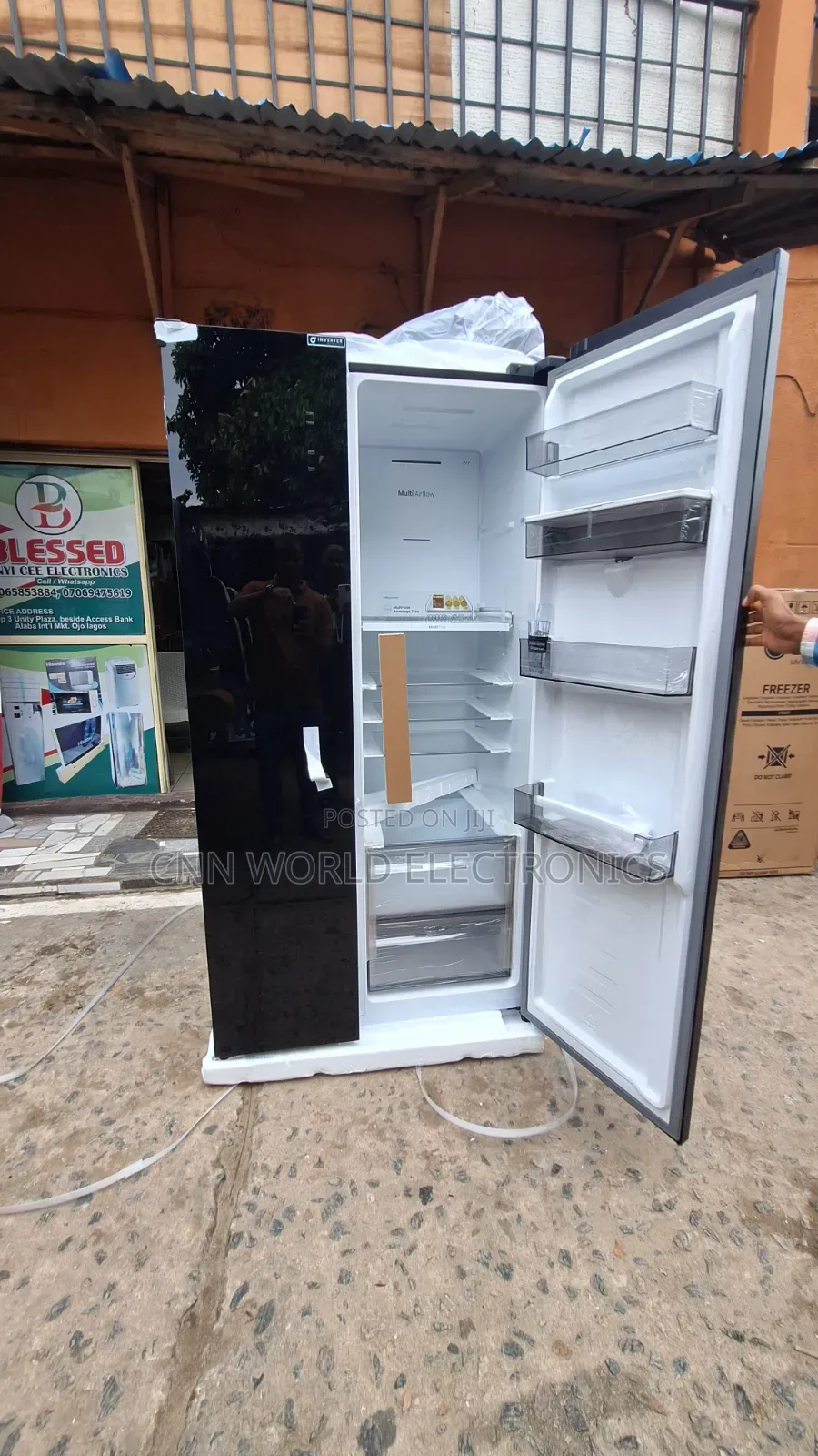 New Hisense 529l Inverter Side by Sidefridge Dispenser Black Mirror