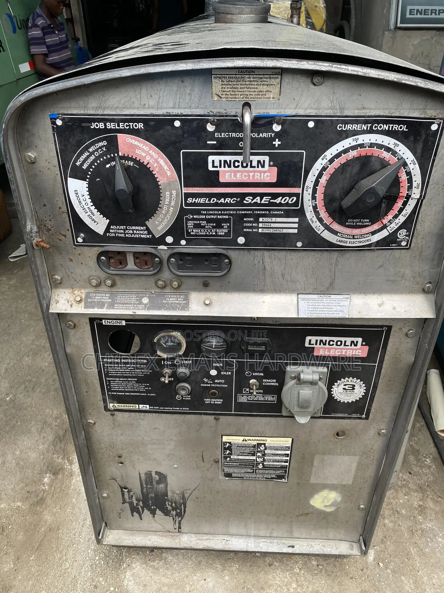 Lincoln Electric Shield-arc Sae-400 Engine-driven Welder.