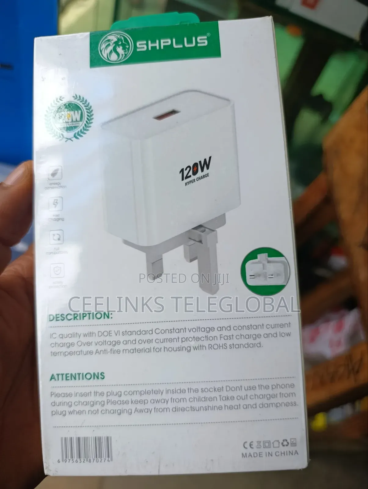 Shplus 120w Fast Charger With Type-C