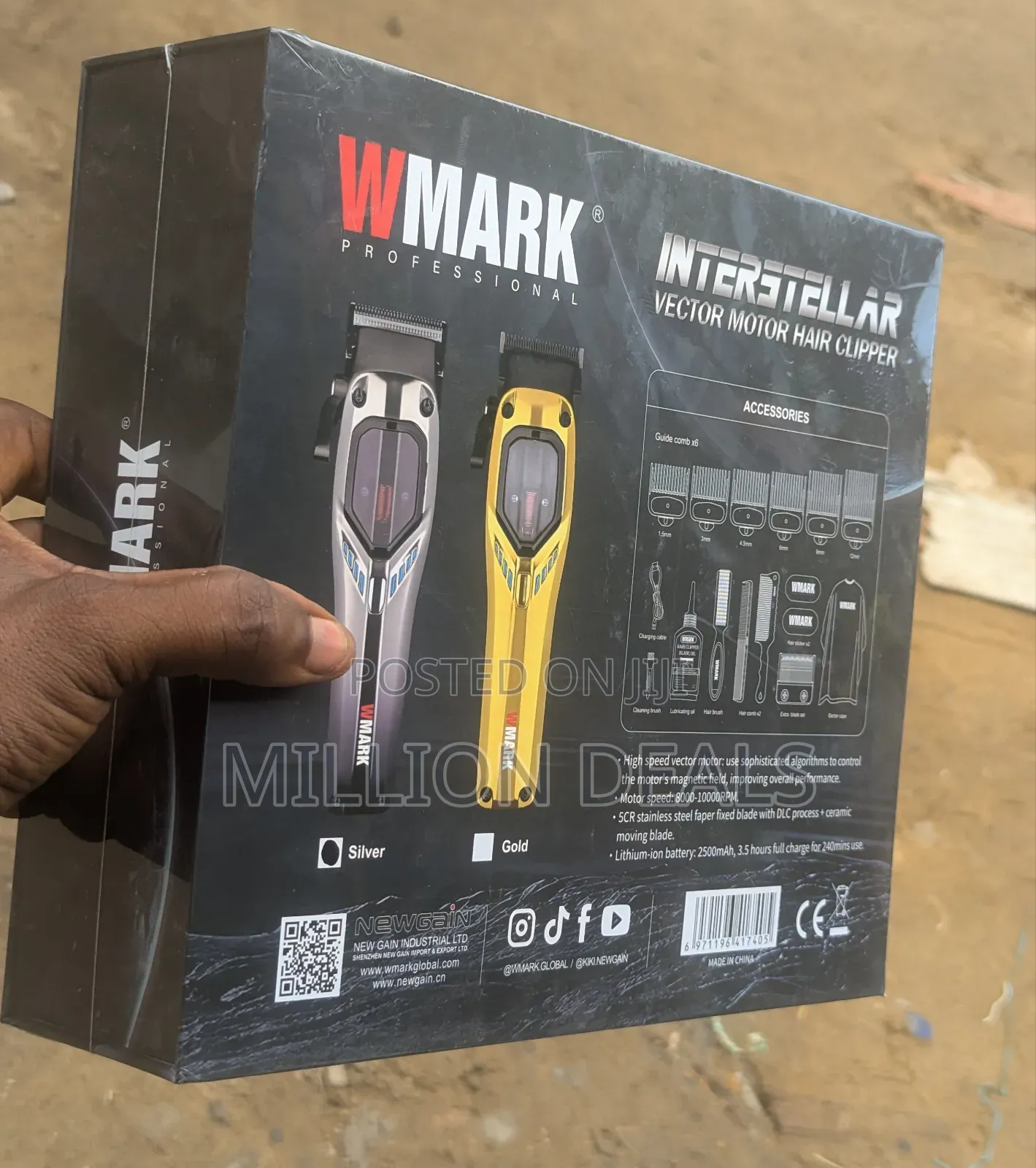 Max Men's Barber High Speed Rechargeable Hair Clipper