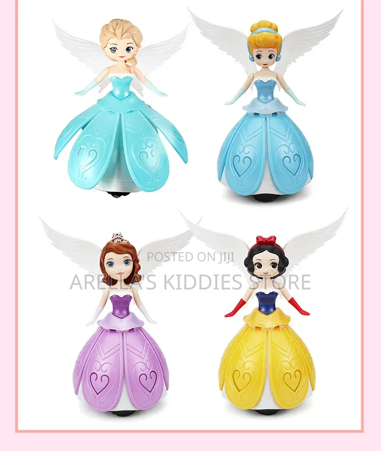 Musical Dancing Princess Robot Toys Featuring Rotating Skirts and Wing