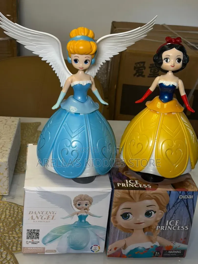 Musical Dancing Princess Robot Toys Featuring Rotating Skirts and Wing