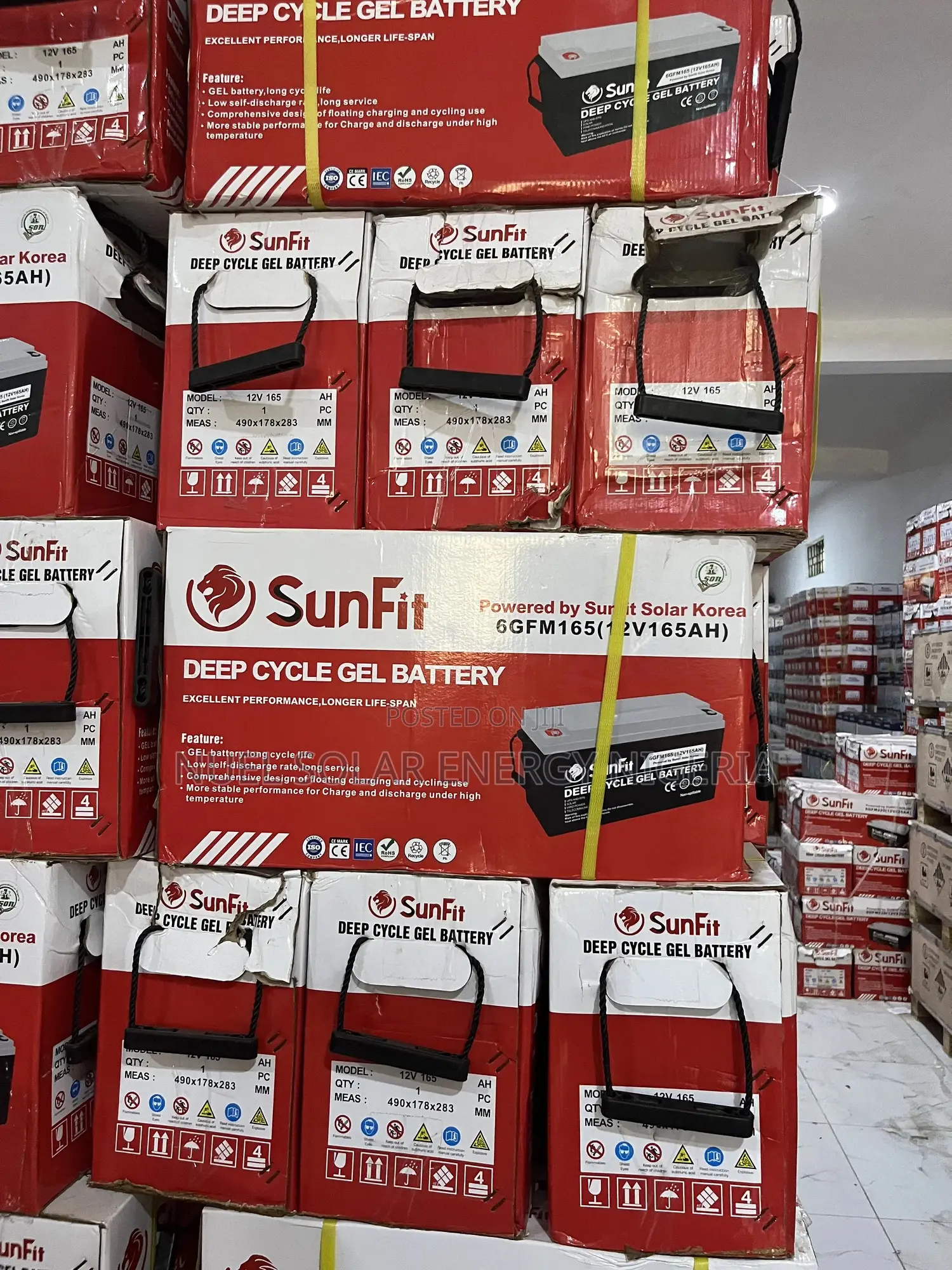 Sunfit 165ah 12v Deep Cycle Gel Battery