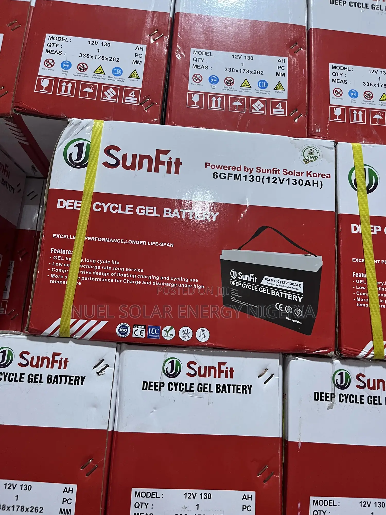 Sunfit 130ah 12v Deep Cycle Gel Battery