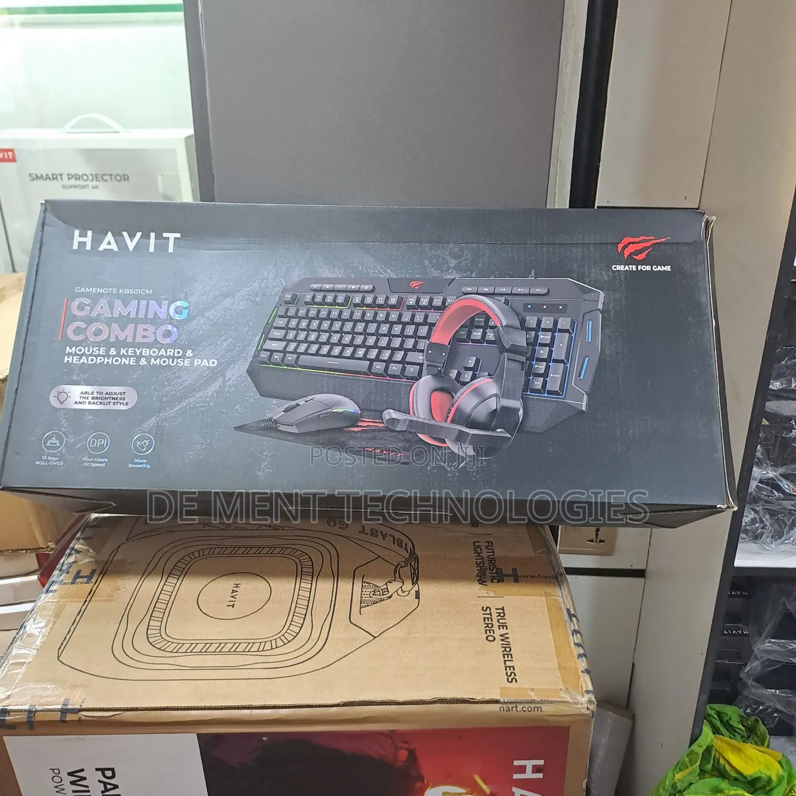 Havit Gamenote Kb501cm Gaming Combo Mouse,Keyboard, Headset and Pad