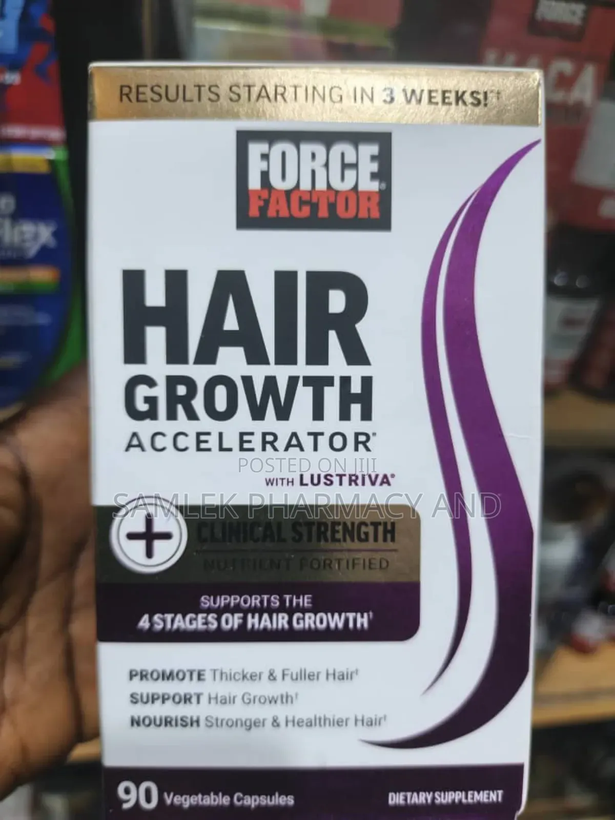 Force Factor Hair Growth Accelerator(Results Starting in 3weeks)90caps