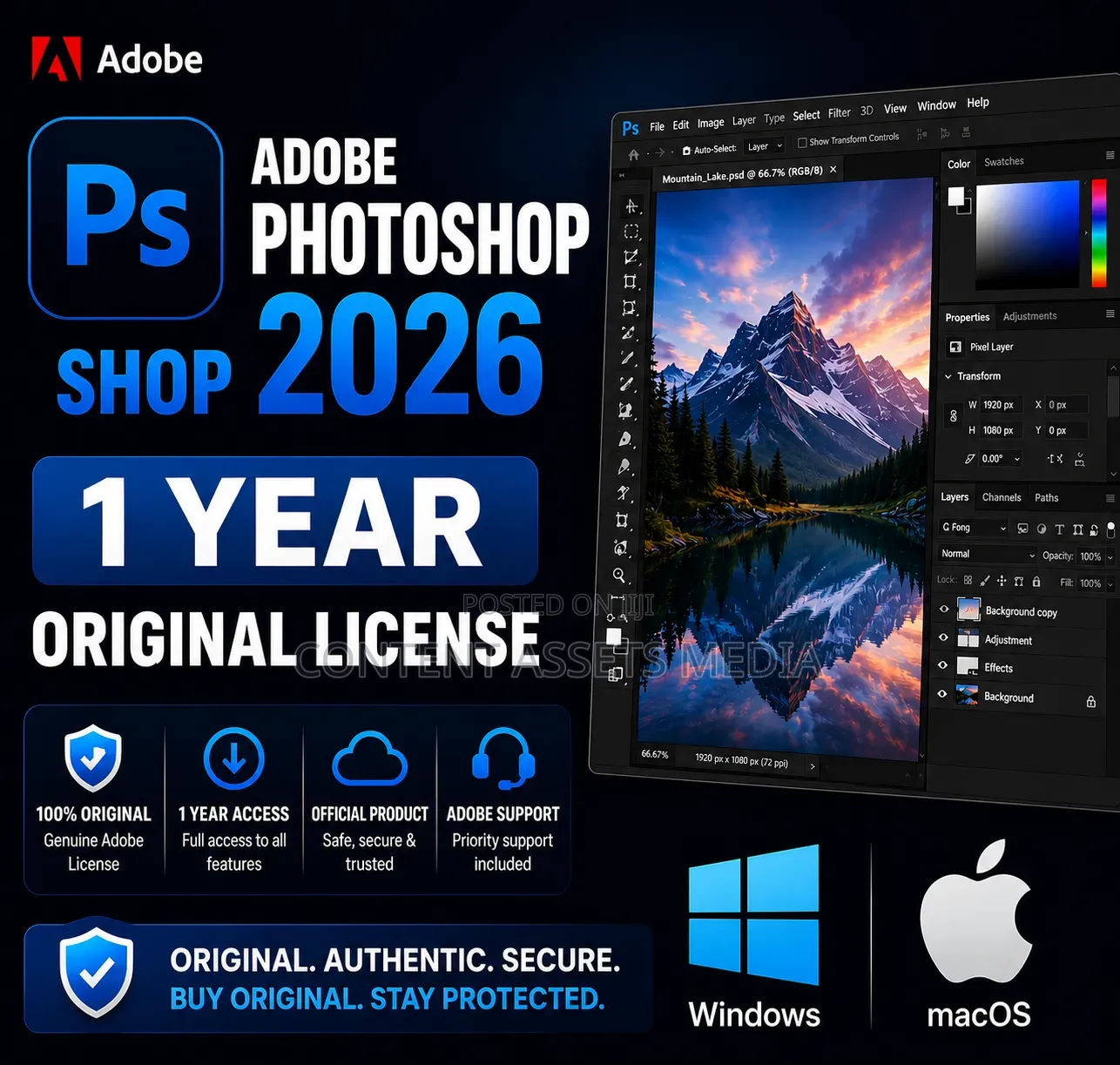 Adobe Photoshop 2026 (3 Months) Original License