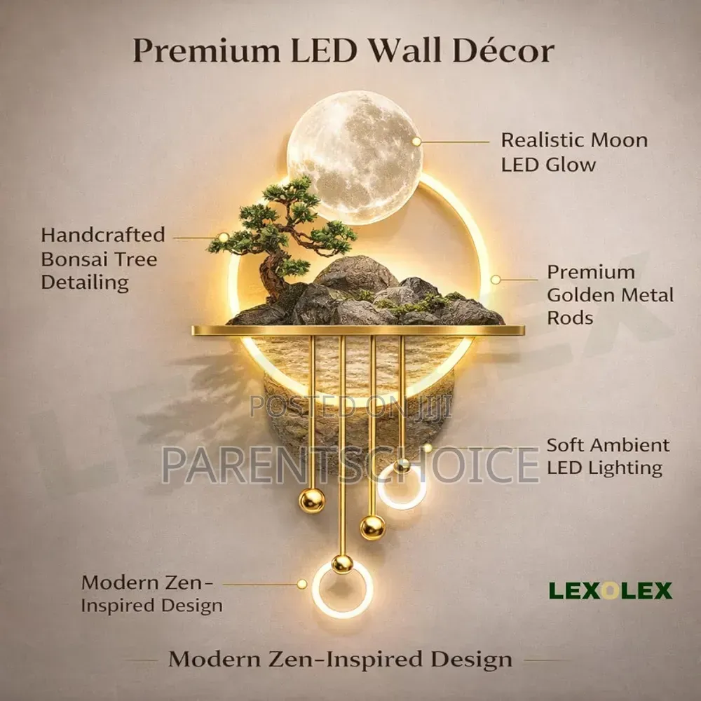 Fairy Garden Moon Wall Decor Picture With Remote-60 By 120cm