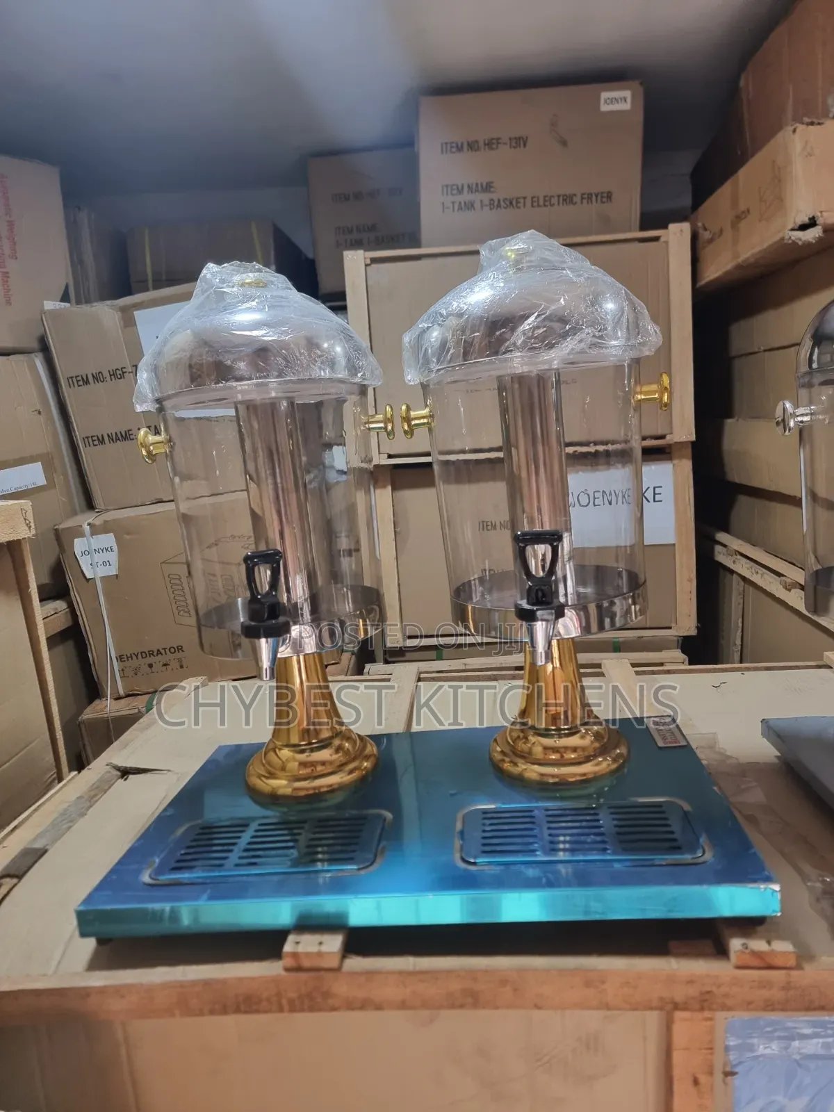 2 Chamber Gold Manual Juice Dispenser