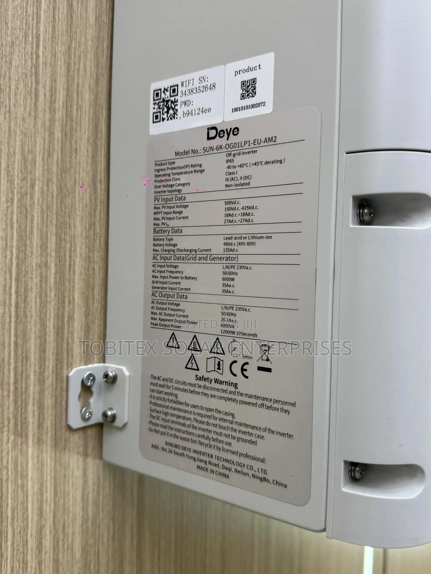 Deye 6kva Hybrid Inverter 48v