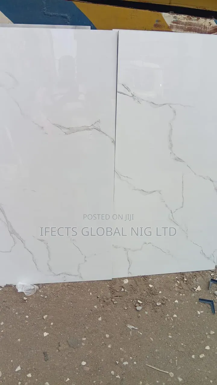 60x120 Karara White Glossy Floor Tiles
