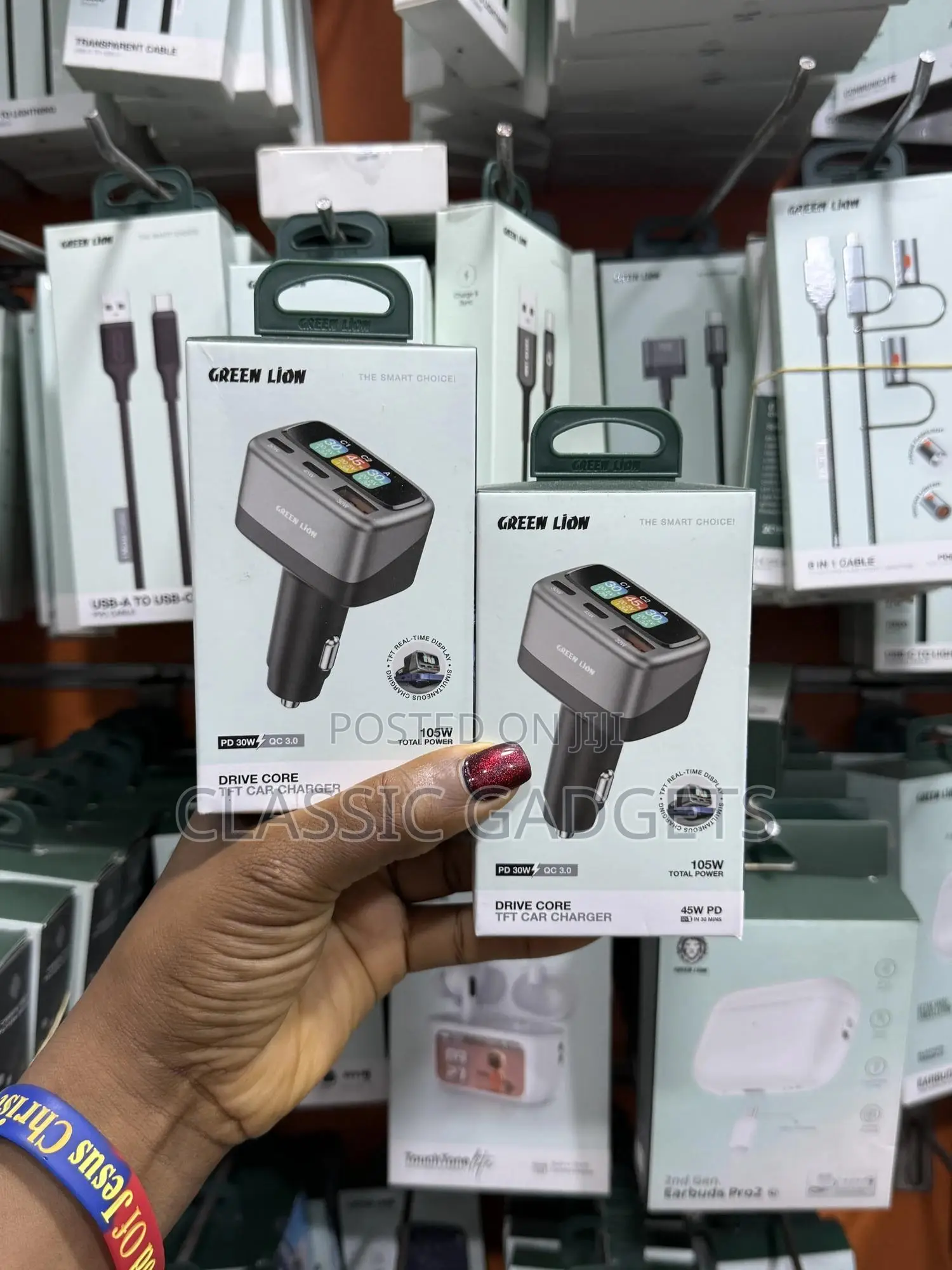 Green Lion Drive Core TFT Car Charger