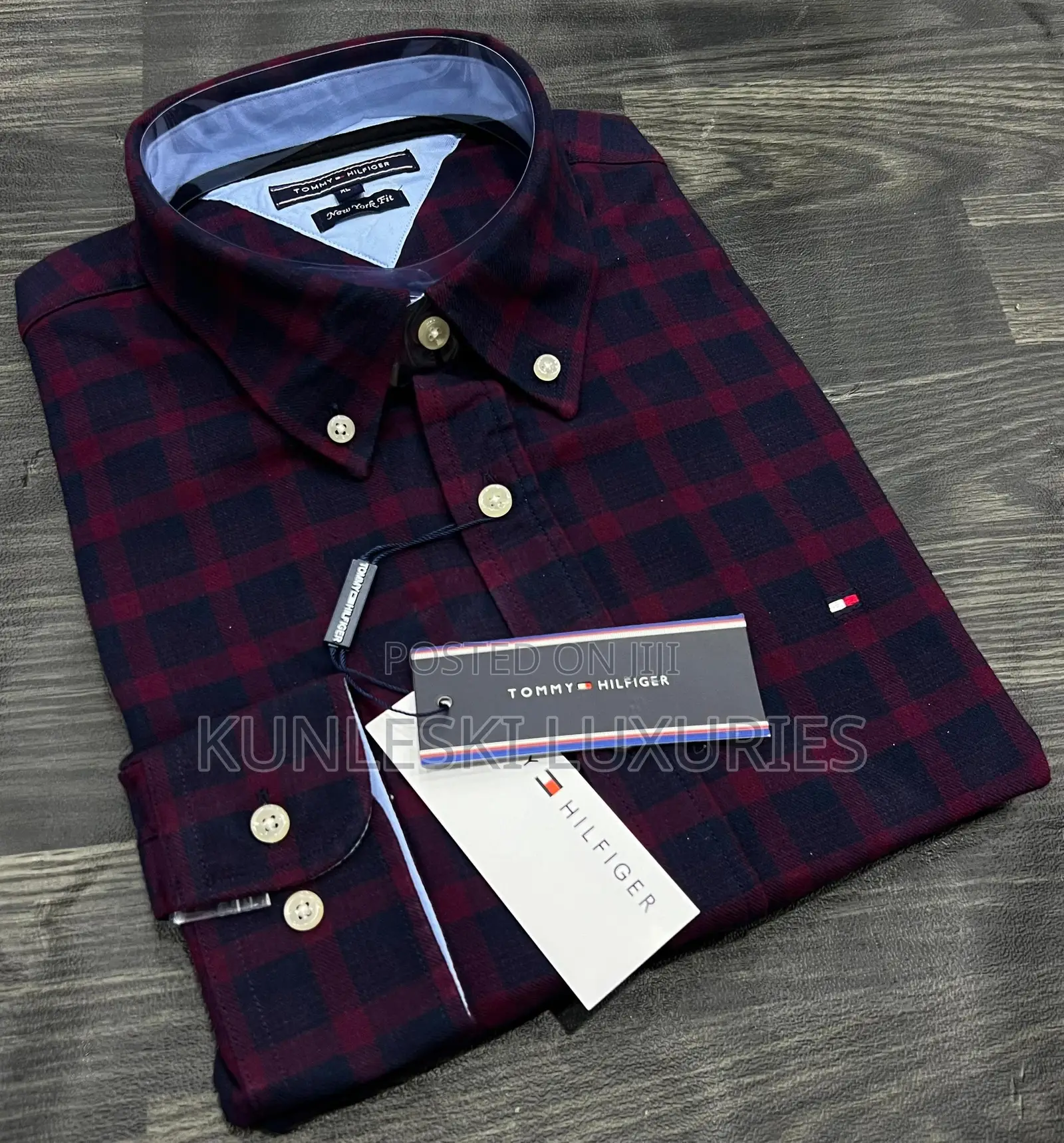 Original Tommy Hilfiger Checkers Men’S Long Sleeve Shirt