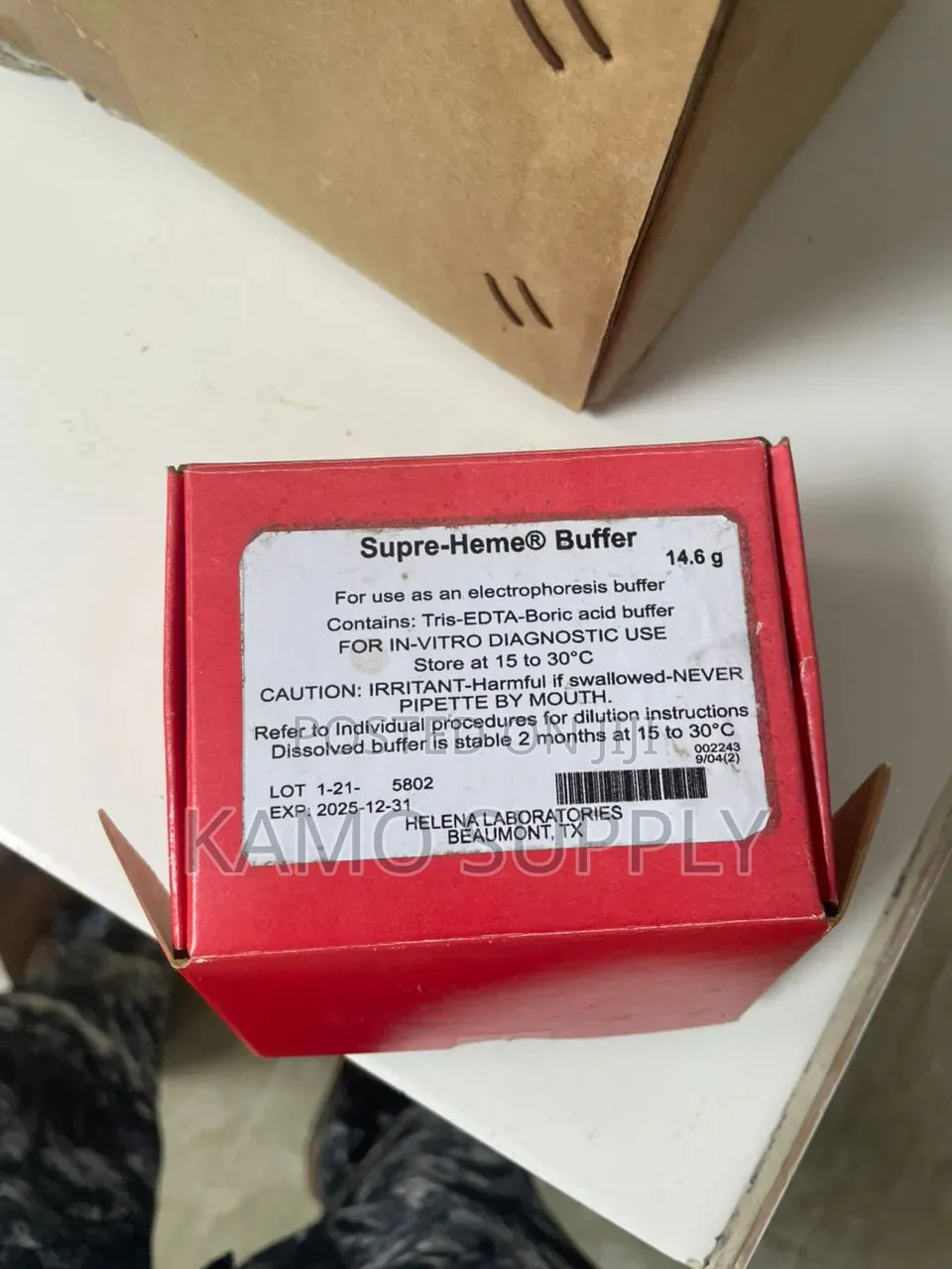 Supre-Heme Buffer for Alkaline Hemoglobin Electrophoresis