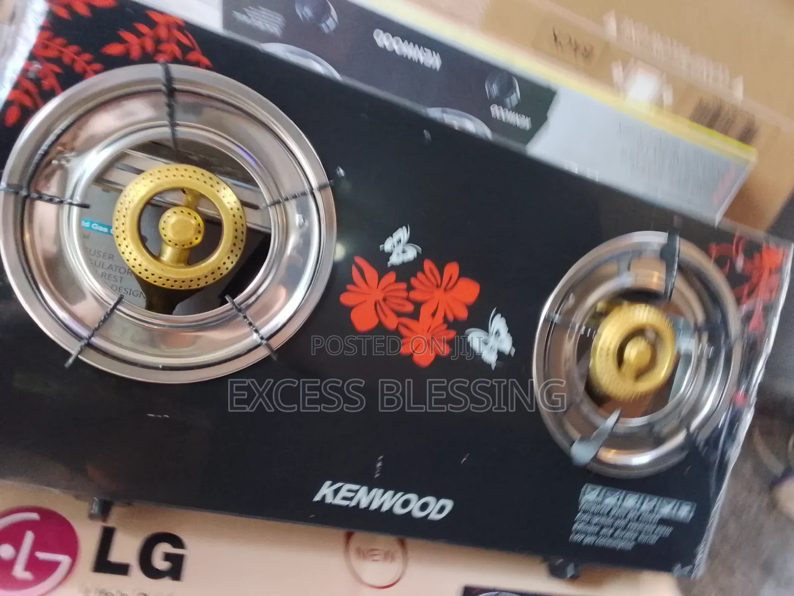 Two Burner Kenwood Table Top Glass Gas Cooker/ Auto Ignition
