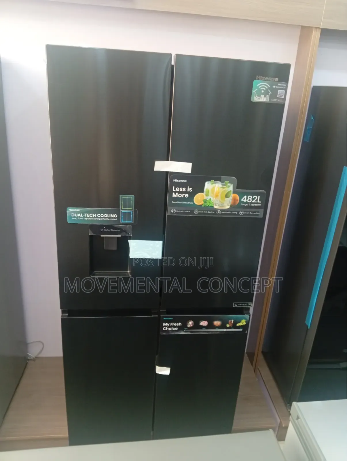 Hisense Inverter Side by Side Refrigerator 482litres