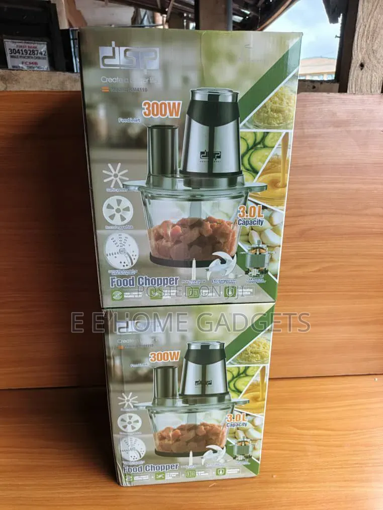 DSP 300w Food Chopper - 3l Glass Stainless Steel