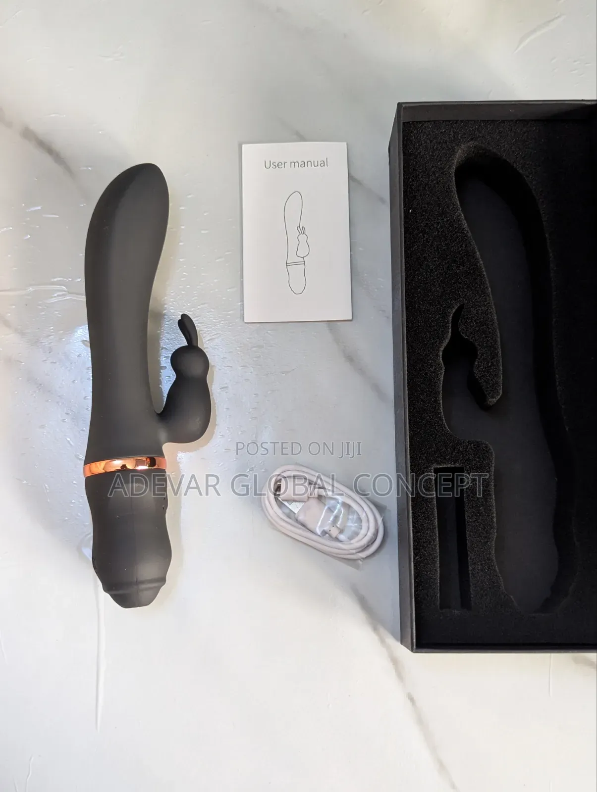 2in1 Rabbit Dildo Sex Vibrator With Clitoris Gspot Stimulator Toy