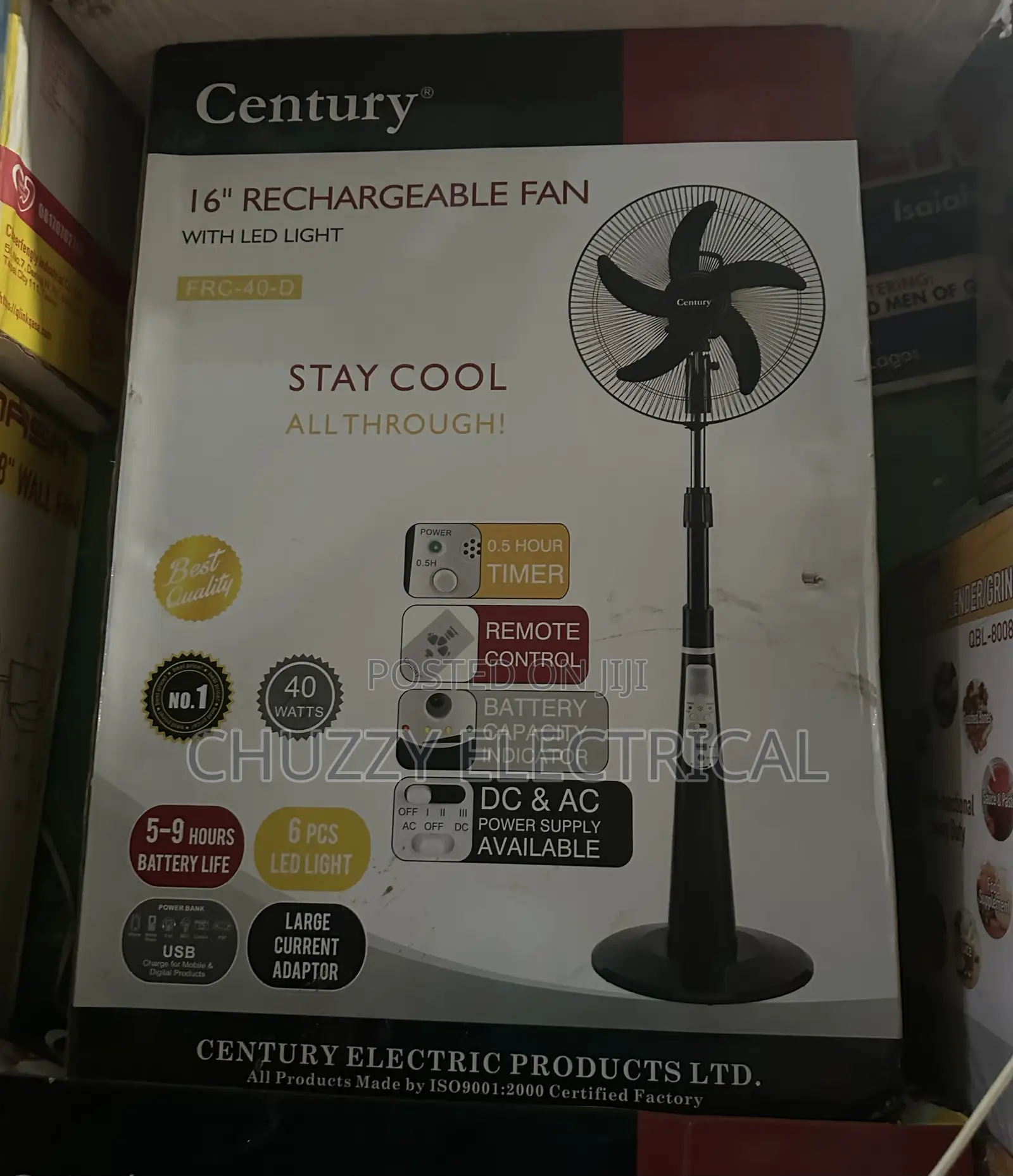 16" Rechargeable Fan