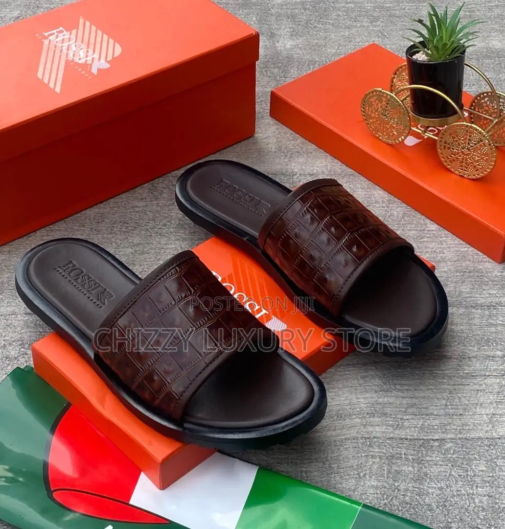 Rossi Quality Luxury Men Genuine Leather Pams