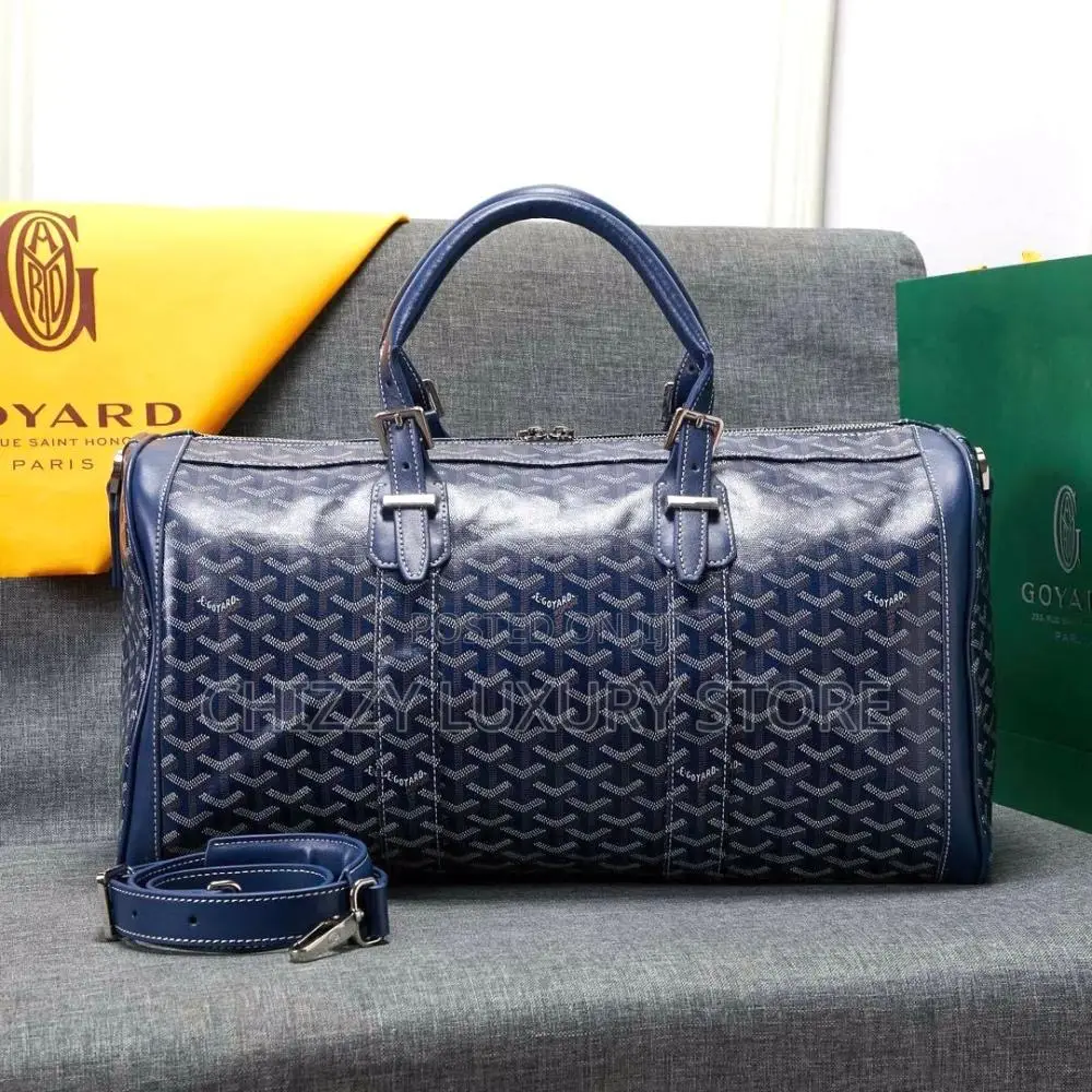 Goyard Quality Luxury Men Genuine Leather Duffle Bag