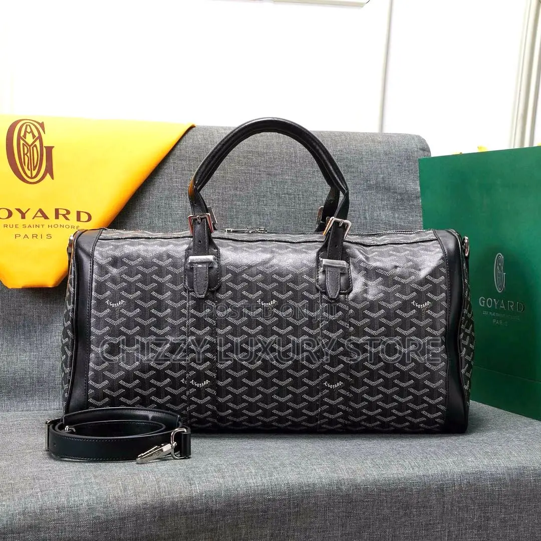 Goyard Quality Luxury Men Genuine Leather Duffle Bag