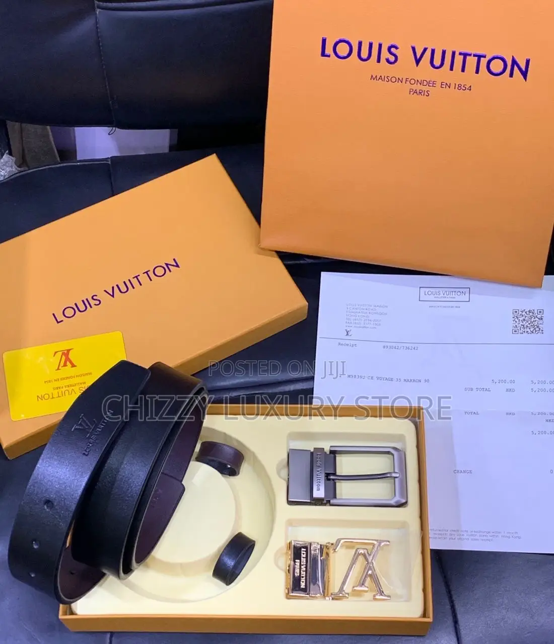 Louis Vuitton Quality Luxury Men Genuine Leather 2 Face Belt