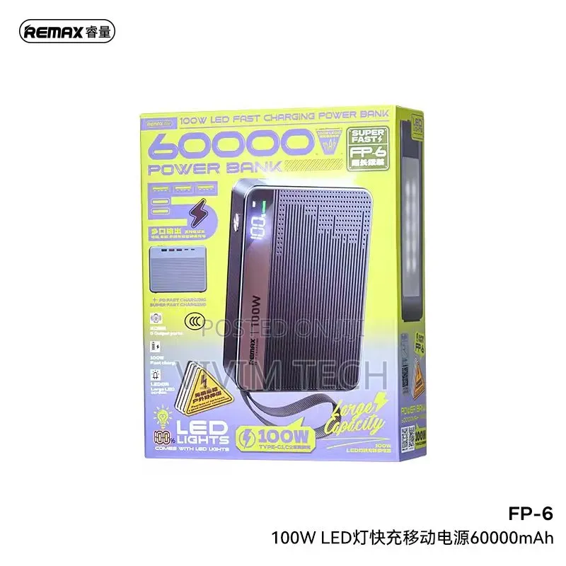 Fp-6 60,000mah Remax Power Bank