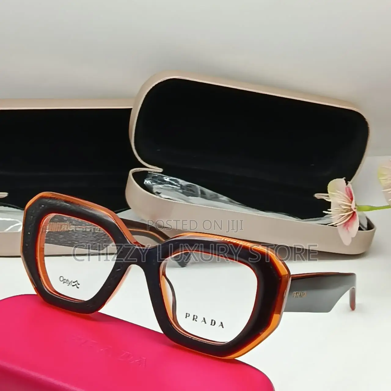 Prada Quality Luxury Ladies Thick Frame Glasses