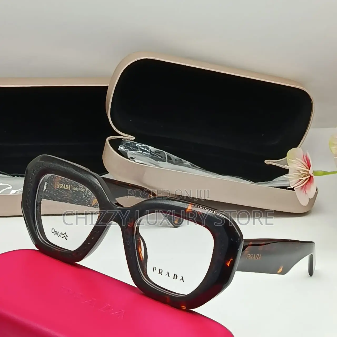 Prada Quality Luxury Ladies Thick Frame Glasses