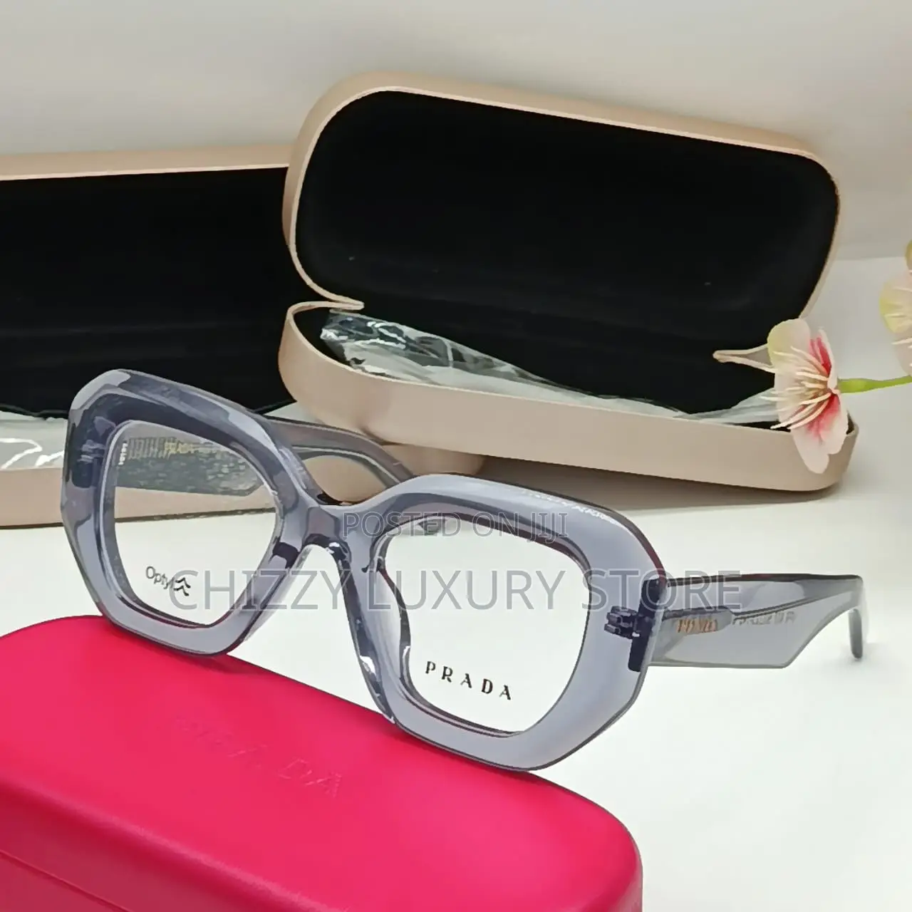 Prada Quality Luxury Ladies Thick Frame Glasses