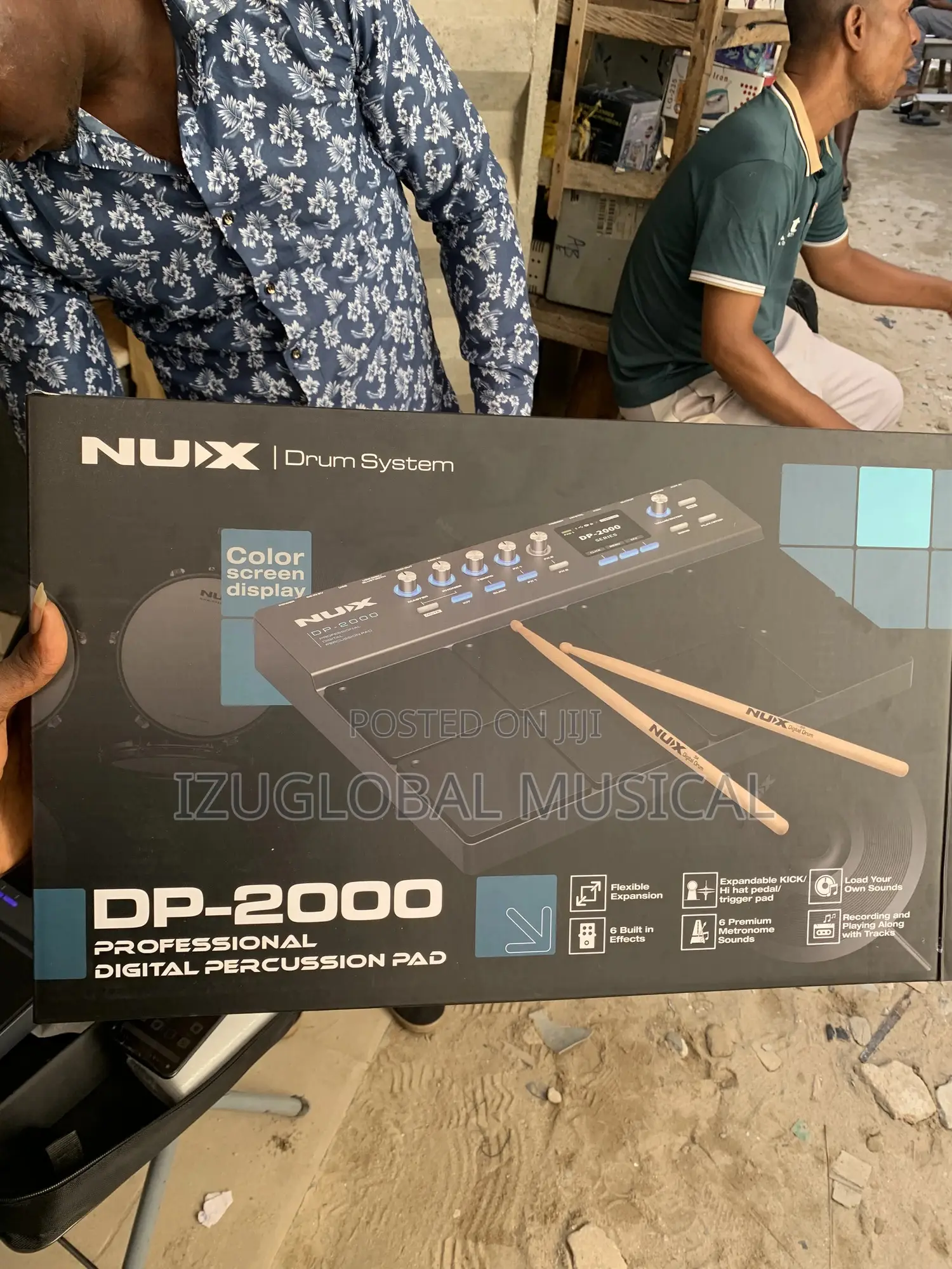 Nux Dp-2000 Digital Percussion Pad With 8 Velocity Sensitive Pads,