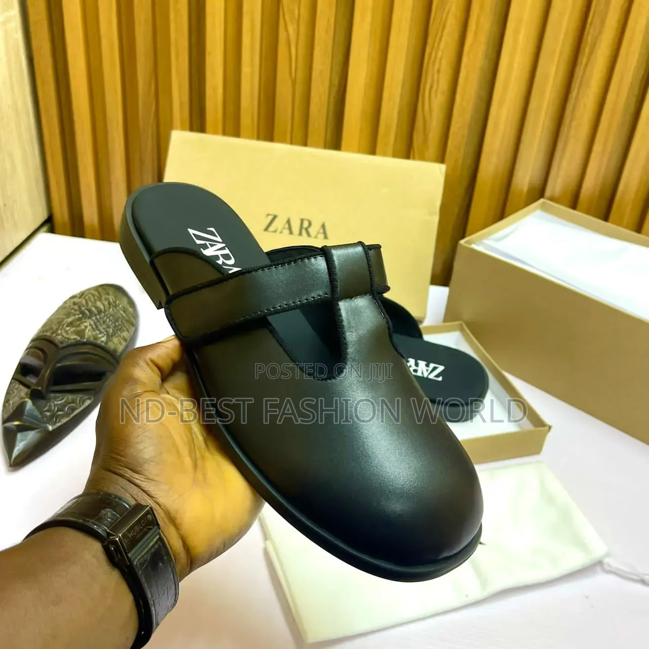 Zara Black Leather Shoe
