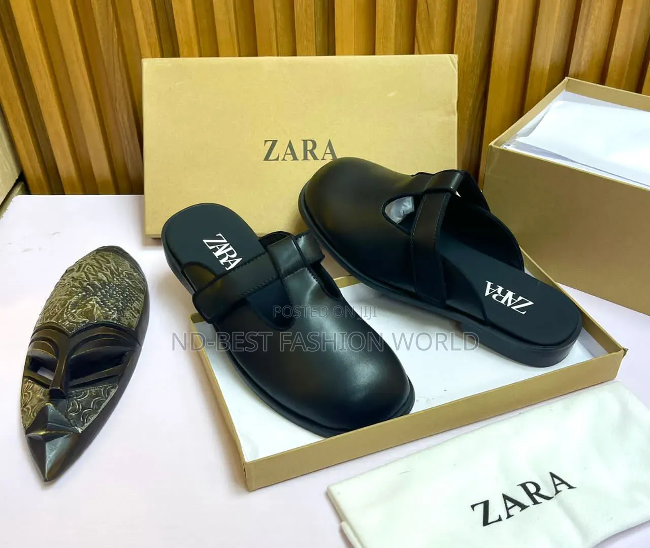 Zara Black Leather Shoe
