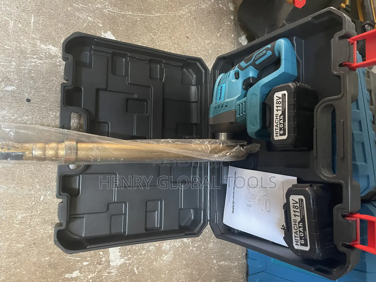 118v 6.0amps Makita Battery Poker Vibrator Machine