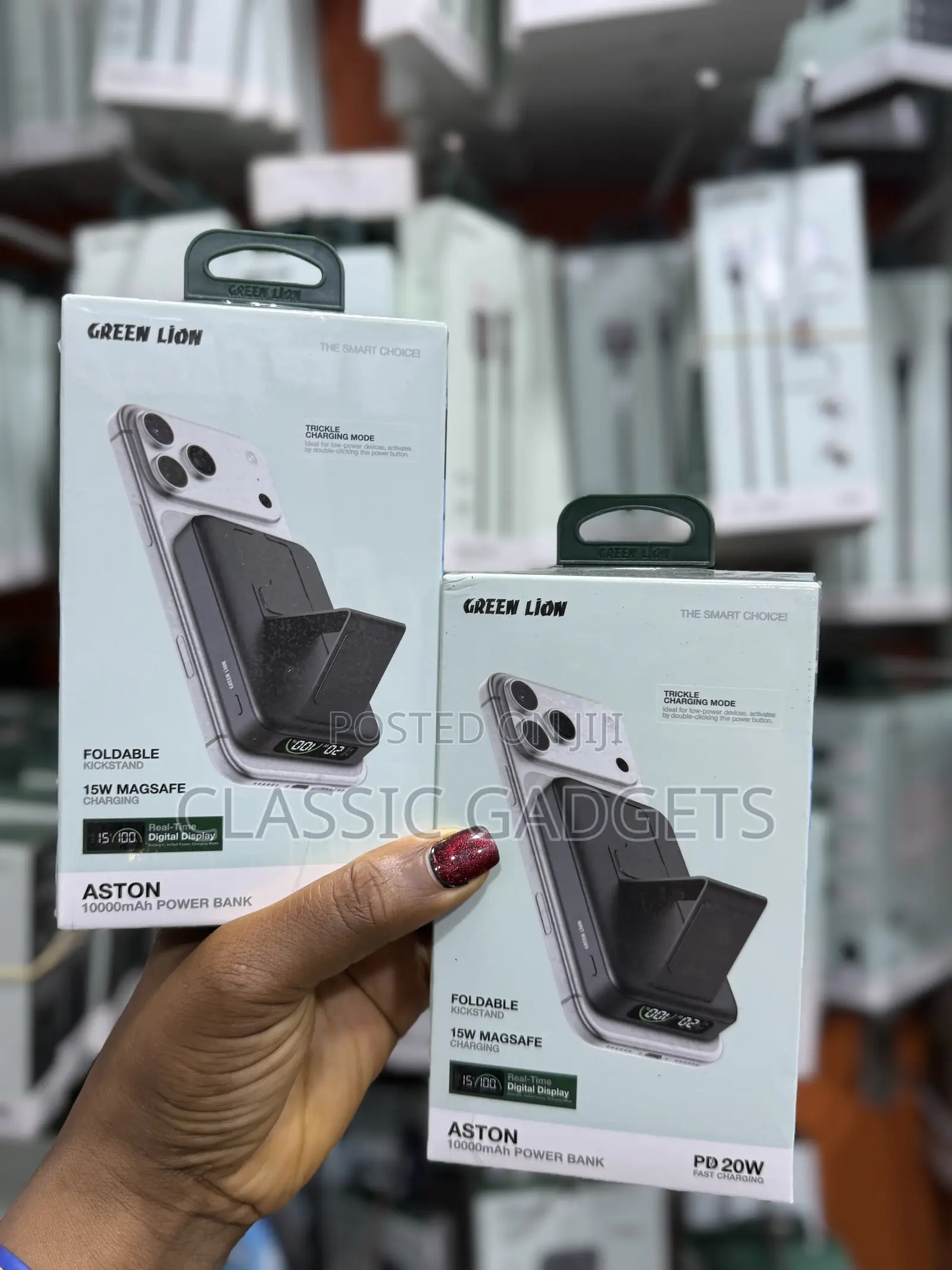 Green Lion Aston 10000mah Power Bank - Black