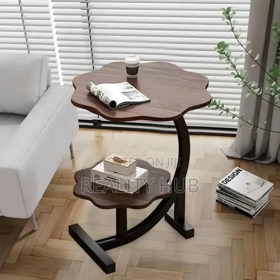 C-Shape Small Side Table Flower Shape Decorative Table