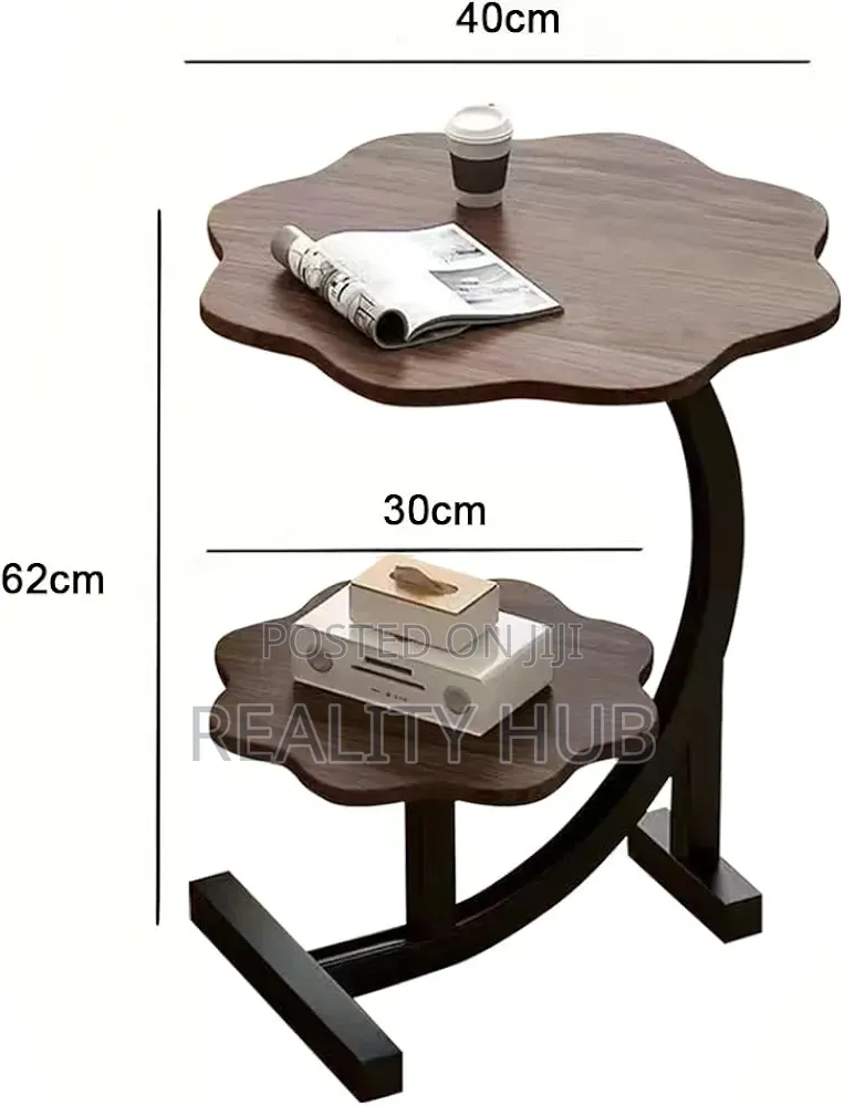 C-Shape Small Side Table Flower Shape Decorative Table