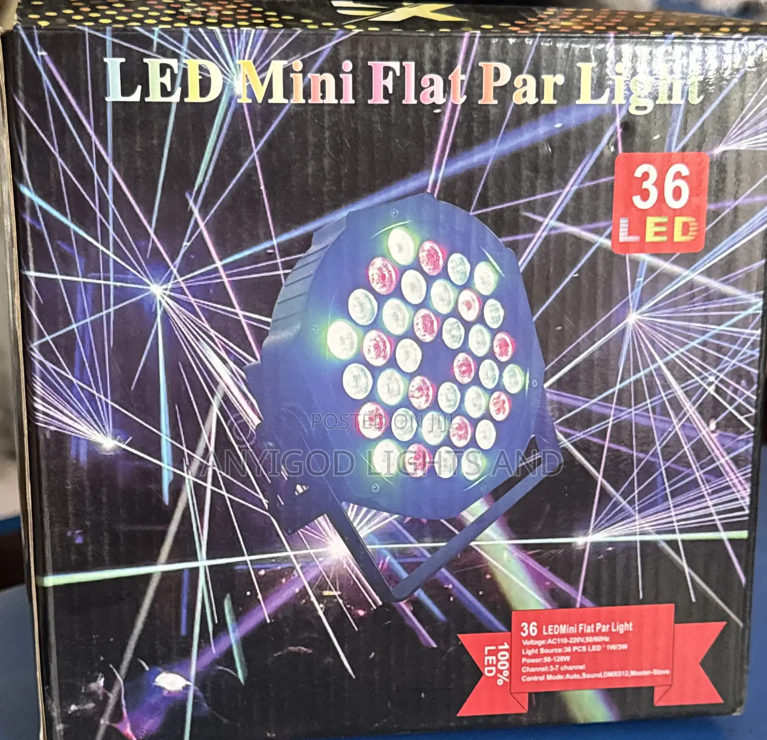 36 by 2watts RGB Flat Plastic Parcan Light